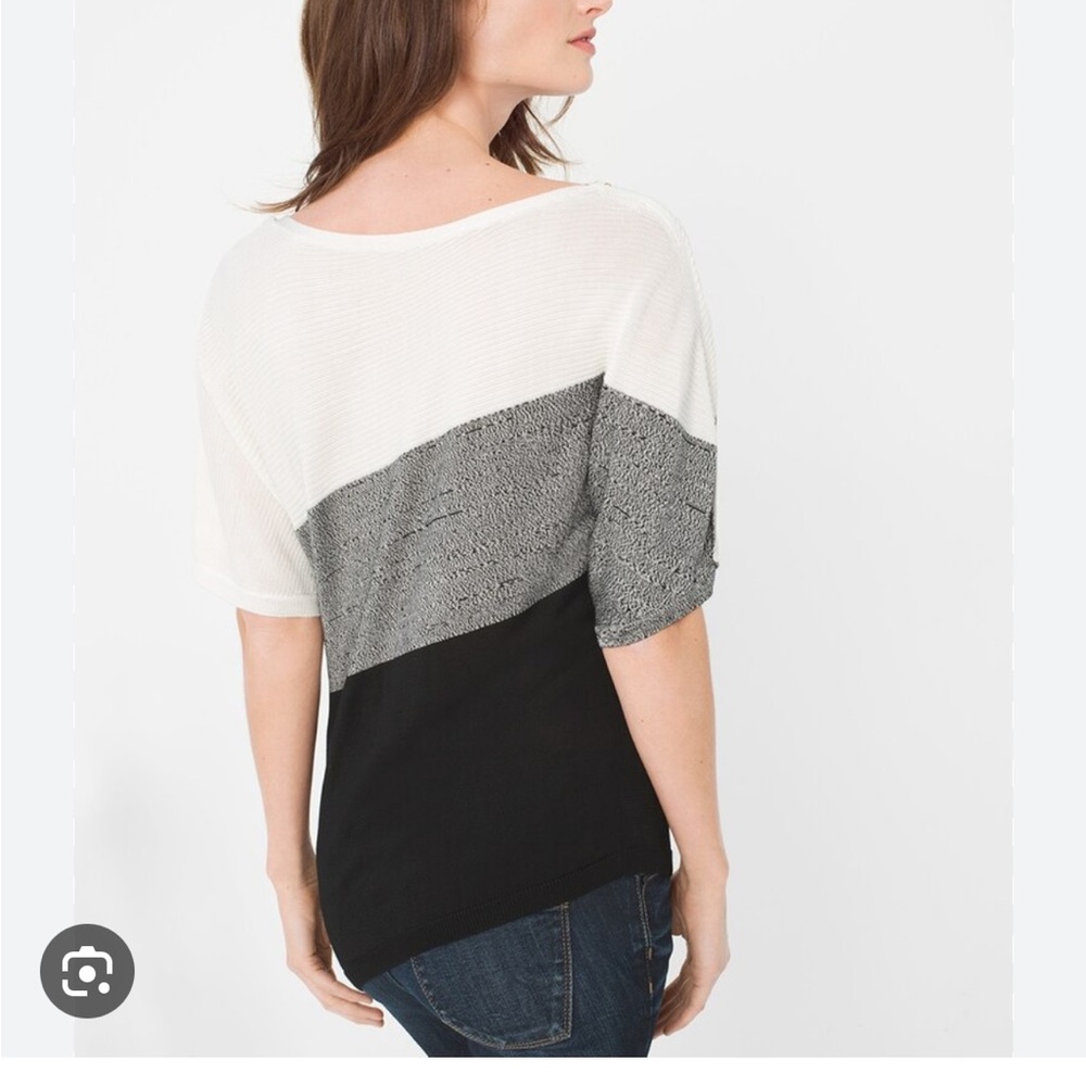 WHBM Colorblock Marled Pollover - Picture 3 of 9